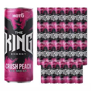 롯데칠성음료 핫식스 더킹 크러쉬피치 355ml 24개