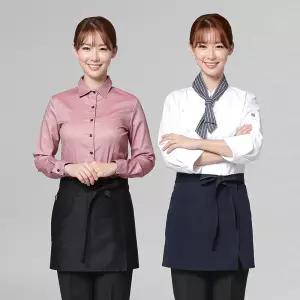 트임 미니랩 폴리 앞치마 2컬러 끈타입 주방 서빙 카페 커피숍 행사 봉사 단체 다용도 허리앞치마