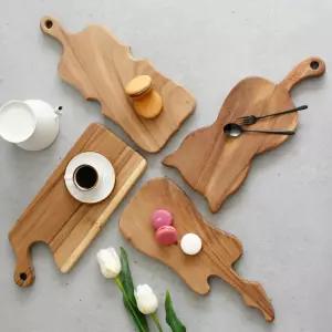 [이지커머스]플레이팅 나무도마 예쁜 모양 도마 서빙 보드 빵도마 플레이팅도마 원목도마 우드도마 플레이