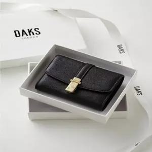 닥스 액세서리 26SS [CLA] 블랙 소가죽 슬림 3단 반지갑 DCWA6E712BK