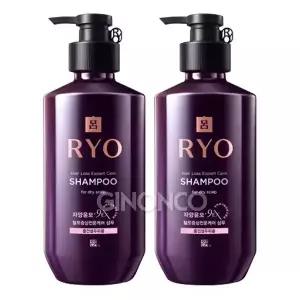 려 자양윤모 9ex 탈모증상전문케어 샴푸 중건성두피용 400ml 2개 두피 모발 강화 피지 탄력