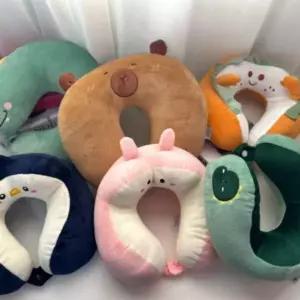 [콩심팥심]여행 공룡 카피바라 메모리폼 기내 비행기 휴대용 목베개