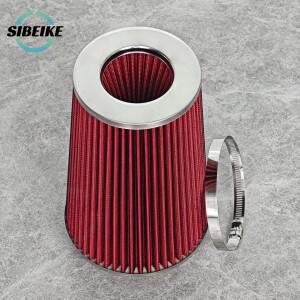 76MM 89MM 101MM 고유량 콜드 콘 에어 인테이크 필터 레드 범용 호환 자동차 차량용 호환 레이싱카 튜닝