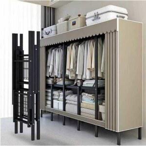 철제 비키니 옷장 행거 커튼행거 접이식 커튼 정리 고정식 시스템 96 형 튼튼한 간이