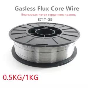 무연납 실납 납땜 와이어 1KG E71T-GS 플럭스 코어드 가스리스 용접 가스 없이 사용하는 MIG 스틸 0.8mm/1.