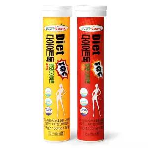 에버틴 톡 발포 가르니시아 레몬맛 + 석류맛 18정 1세트