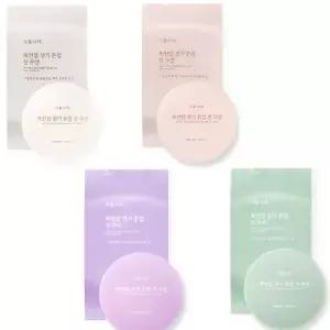 식물나라 선쿠션 뽀얀쌀 생기 톤업 썬쿠션 본품+리필 세트 4종 택1