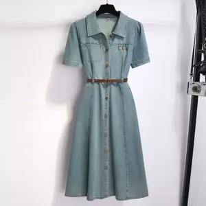 티브 카라버튼 롱데님원피스_NC2OP004