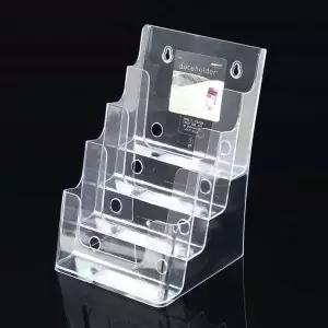 [셀러에이드]A5 4단 팜플렛 꽂이 카탈로그 거치대 리플렛 정리대 디스플레이