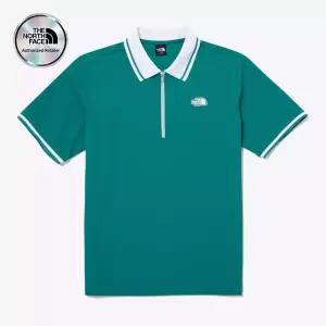 (국내매장판) 노스페이스 남성 아이스 필드 반팔 집업 폴로 NT7PQ07CGRE