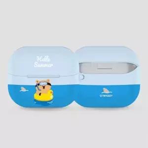 트라이코지  여름 휴가 갤럭시 버즈3 버즈3프로 하드 케이스 키링 세트