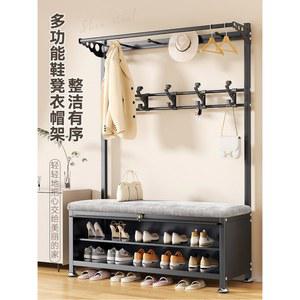 현관 옷걸이 신발장 철제 거실 원룸 목재 벤치형 수납의자 수납 틈새 외투 슈벤치
