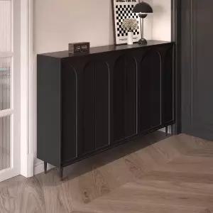 블랙 신발장 심플 슈즈렉 현관 모던 보관함 소형 수납장 원목  화이트 아파트