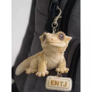 고급스러운 도마뱀 크레스티드 게코 가방 펜던트 인형 키링 마도리 봉제 1개