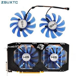 HIS RX580 RX 590 580 아이스 QX2 OC 4GB 터보 8GB 비디오 카드 냉각용 GPU 쿨러 팬, CF1010U12S FDC10H12S