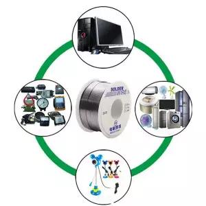 무연납 실납 납땜 와이어 50g 1.0mm/0.8mm 플럭스 로진 코어 무세척 2% 납 주석 롤 전자 수리용