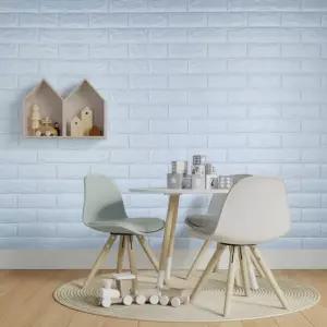 단열벽지 스티커 폼블럭 스카이블루 10mm 10m 셀프벽지