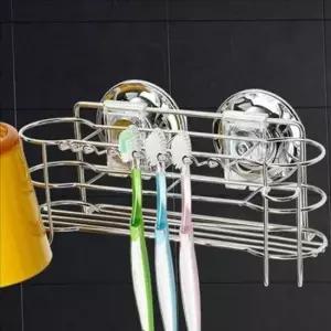 [SBD] 흡착 칫솔 수납장 스테인레스 다용도 홀더 무타공 욕실 보관대 거치대