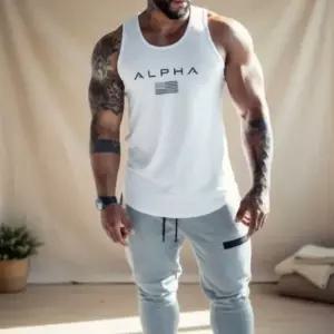 [다잇템] 남성 캐쥬얼 클래식 슬리브리스 티셔츠