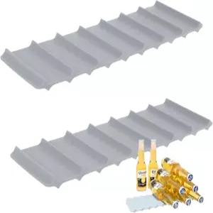 2팩 적재 가능한 냉장고 와인 랙 이 병 홀더로 공간을 극대화하고 내구성 있는 정리함을 사용하여 잡동사니