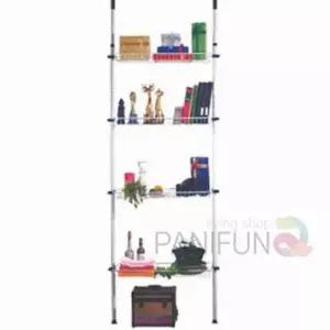 ( )베란다 선반행거 수납선반 스탠드옷걸이 4단 선반 앵글행거 수납행거