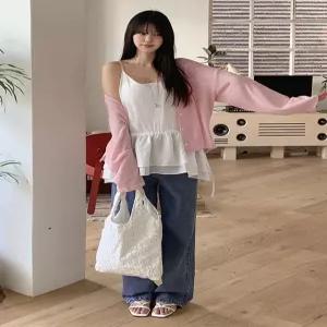 론메 스트링 프릴 뷔스티에 87205 빅사이즈 여성의류