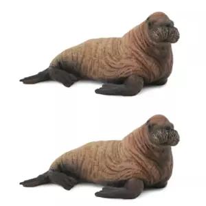 컬렉타 아기 바다코끼리 미니 피규어 완구 교구 X2개