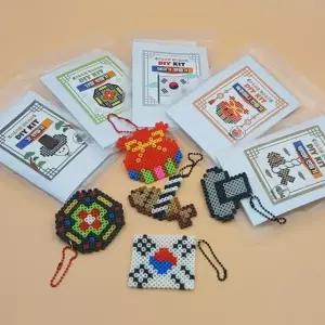 세트 전통 문양 키링 선물 픽셀 DIY 컬러비즈 만들기