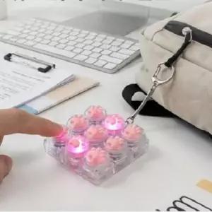 캐릭터 고양이 키캡 키링 LED 딸각이 클리커 백꾸 열쇠고리 가방고리 키홀더