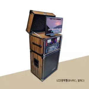티제이 K2 Plus 반주기, 우드 LCD장착형케이스 이동식노래방기기 세트+무선마이크 선택