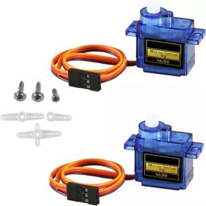 RC 자동차 로봇 헬리콥터 비행기 보트 DIY 프로젝트 제어를 2팩 SG90 서보 모터 80도 9G 기어