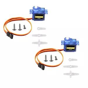 2Pcs SG90 서보 모터 80도 9G 기어 제어 - 라즈베리 파이 RC 자동차 장난감 로봇 헬리콥터 비행기 보트 DIY
