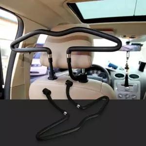 (색상 블랙)다용도 차량용 정장 옷걸이 자동차 행거 멀티형 스탠드 정리대 수납 폴행거 수납장 고정식