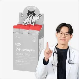 고양이 영양제 노령묘 세븐플러스 7+ 케어 스틱 저속노화 미야옹철 김명철 치킨, 15포, 1개