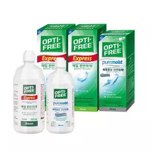 옵티프리 렌즈세척액 익스프레스 355ml 2개 + 퓨어모이스트 300ml 1개
