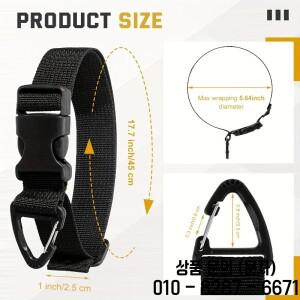 공구 없이 설치 가능한 3개의 고강도 조절식 연장 코드 정리기   검정색 폴리프로필렌 케이블 홀더 안전한