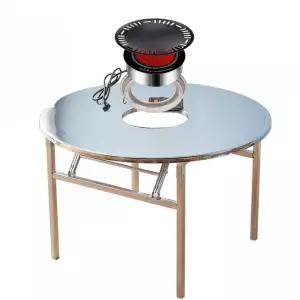 고깃집 테이블 석쇠 원탁 타원형 접이식 거실 식당