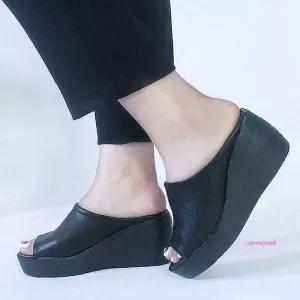 여자국산바스 여성 키높이 웨지 사무실 실내화 간호사 유니폼화 관공서 통굽 병원 편한bcd217