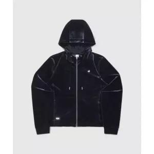 르꼬끄 LECOQ 여성 얼리스프링 슬림핏 벨벳 후드 집업 - 네이비 QR122OFT15 QR122OFT15_DNV0 463531