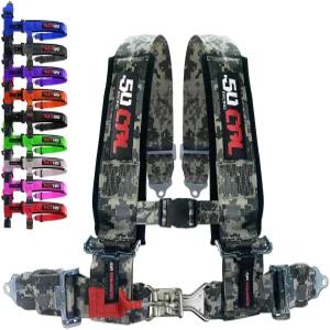 버킷 시트 푸시 릴리스 10가지 색상 옵션 레이싱 하네스 레이스카 오프로드 UTV RZR을 위한 1pc 4 포인트