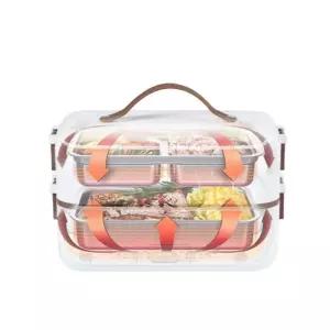 전기보온도시락 가열도시락 가정용 차량용 분리형 점심 찬합 내열 캠핑 충전식