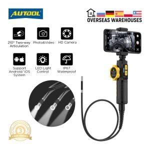 AUTOOL LED 조명 자동차 보어스코프, 전기 스티어링, IP67 방수 산업용 파이프 SVB302