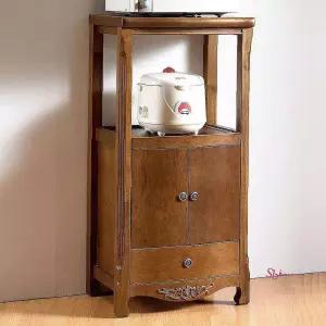 나르본 브라운 렌지대 원목 밥솥전자렌지다 엔틱 심플rst225