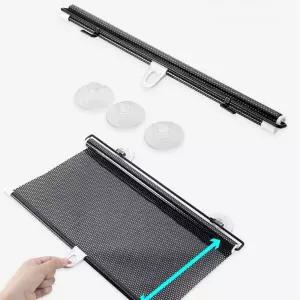 차량용 롤업 햇빛가리개 1초설치 창문 차광 블라인드 2개 세트