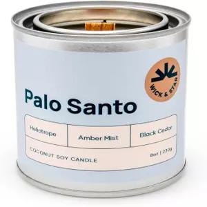 윅 앤 스타 무독성 우드 천연 코코넛 소이 왁스 테라피 캔들 클린 버닝 팔로 산토