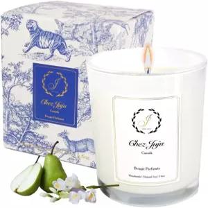 체즈쥬 내추럴 소이 왁스 캔들 잉글리시 배 프리지아 앰버 럭셔리 향 테라피 깔끔한 버닝 수작업 식물성