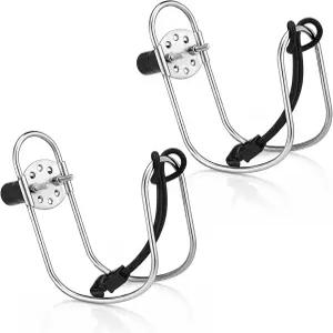 표준 보트 마린용 플라스틱 베이스가 있는 스테인리스 스틸 말굽 브래킷 구명부이 보존 링 홀더 2개 자동화