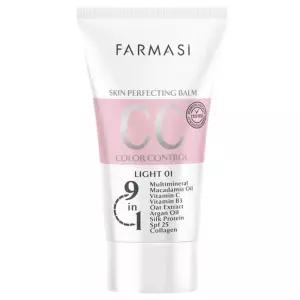 FARMASi CC 컬러 보정 크림 SPF 25가 포함된 틴티드 모이스처라이저 메이크업 베이스 가벼운 빌드러블 커버