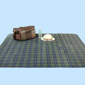 그린체크매트 (대) 아기 물놀이 에어 체크 패턴 야외 피크닉 캠핑 장난감