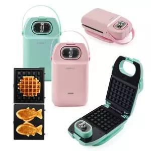 Livingsense 2in1 집에서 만드는 와플 붕어빵메이커/와플기계 간식제조기 와플제조기